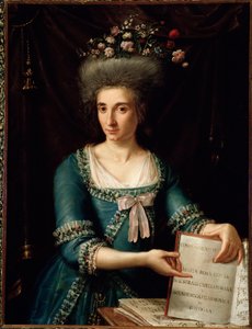 Portrét Maria Rosa Coccia (1759-1833) italské cembalistky a skladatelky Anonymní obraz. 1800 cca. Bologna, občanské bibliografické muzeum od Unknown artist