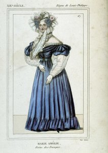 Portrét Marie Amelie de Bourbon (1782 - 1866), francouzské královny, manželky Ludvíka Filipa I. od Unknown artist