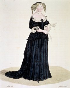 Portrét Marie de Rabutin-Chantal (Rabutin Chantal), markýze de Sevigne dit Madame de Sevigne (1626-1696), ženy liter. Gravírování soukromé sbírky od Unknown artist