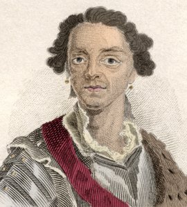 Portrét Maurice Saského (Hermann Moritz) (1696-1750), nazývaný „hrabě ze Saska“ nebo „hrabě z Raute“, kondotiér a marechalský generál Francie. Rytina 19. století. od Unknown artist