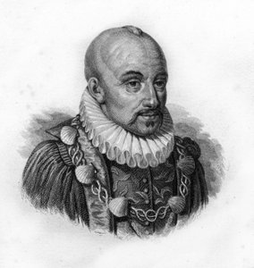 Portrét Michela de Montaigne, rytina z 19. století od Unknown artist