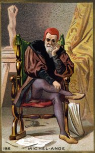 Portrét Michelangela Buonarroti dit Michelangelo (Michelangelo nebo Michel Ange od Unknown artist