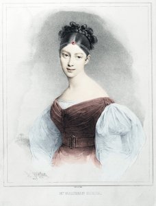Portrét paní Malibran Garcia - zpěvačka mezzosopranistka od Unknown artist