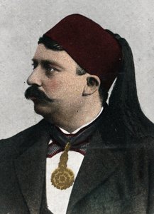 Portrét Naceur Bey (Mohamed el-Naceur Bey) (1855-1922), tuniský bej (Muhammad V an-Nasir Husainid Bey of Tunis) Chromolitografie z počátku 20. století od Unknown Artist