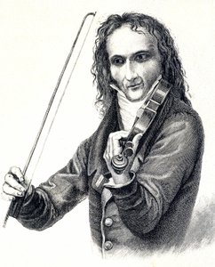 Portrét Niccola Paganiniho (1782 - 1840) od Unknown artist