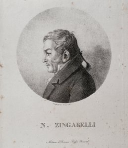 Portrét Nicoly Antonia Zingarelliho (rytina od Unknown artist