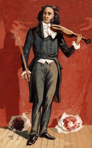 Portrét Nicola Paganiniho (1782 - 1840) italského houslisty. od Unknown artist