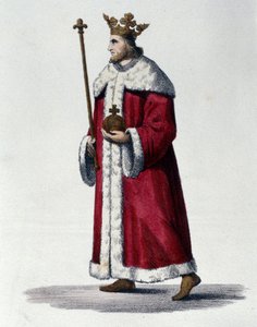 Portrét Pepina III známého jako Pepin Brief (714-768), král Francie. od Unknown artist