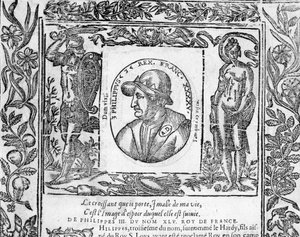 Portrét Filipa III. Le Hardiho, francouzského krále v letech 1270 až 1285. od Unknown artist