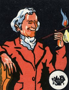 Portrét Philippa Lebona (1767-1804), francouzského inženýra a chemika, vynálezce svítiplynu (Philippe le Bon (nebo Lebon), francouzský inženýr) chromolitografie z počátku 20. století od Unknown Artist
