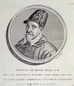 Portrét Philippe de Monte (rytina od Unknown artist