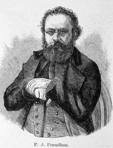 Portrét Pierra Josepha Proudhona (1809 - 1865), francouzského socialisty od Unknown artist