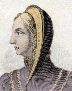 Portrét královny Isabely Kastilské (Isabelly 1. katolické) (1451-1504). Rytina 19. století. od Unknown artist