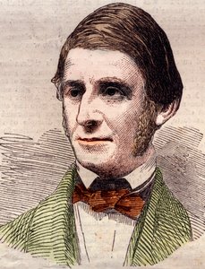 Portrét Ralpha Walda Emersona (1803-1882), esejisty, filozofa, amerického básníka. Gravírování do „“ The illustrated London News““ z 20. března 1858. od Unknown artist