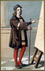 Portrét Raphaela (Raffaello Sanzio 1483 - 1520). Chromolitografie konce 19. století. od Unknown artist