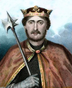 Portrét Richarda I. (1157-1199), anglického krále, nazývaného také Richard Lví srdce - Portrét Richarda Lví srdce - Rytina 19. stol. od Unknown artist