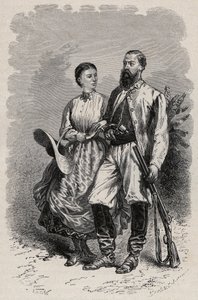 Portrét SAMUEL WHITE BAKER (1821-1893) anglický cestovatel a lady Florence Baker (1841-1916) od Unknown artist