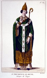 Portrét svaté Prudence od Troyese Eveque de Troyes (9. století). od Unknown artist