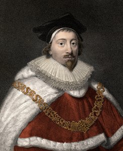 Portrét sira Edwarda Cokea (1552-1634), anglický právní poradce - barevná rytina 19. století od Unknown artist