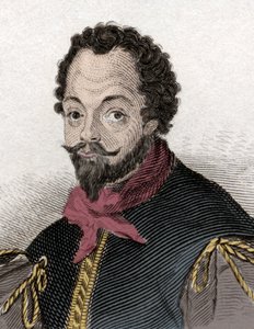 Portrét Sira Francise Drakea (1540-1596), anglického lupiče a mořeplavce. Rytina 19. století. od Unknown artist