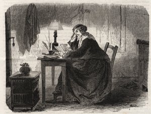 Portrét Sophie Germainové (1776-1831) francouzské matematičky (Portrét Marie-Sophie Germainové francouzské matematičky, fyziky a filozofky) - rytina 1860 - od Unknown artist