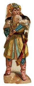 Portrét Tamerlana (1336-1405) (nebo Timura Langa, „Timur chromý“). Chromolitografie, konec 19. století. od Unknown artist