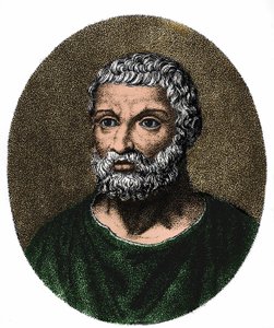 Portrét Thalese de Milet (v gr. Thales) v. -625 - v. -546 od Unknown artist