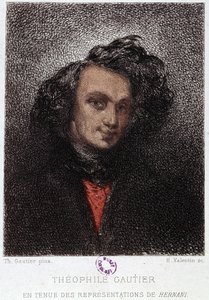 Portrét Théophila Gautiera v Hernani od Victora Huga. 19. století. od Unknown artist