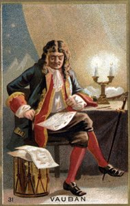 Portrét Vaubana (1633 - 1707). (Sébastien Le Prestre de Vauban) Francouzský maršál a vojenský inženýr. Chromolitografie 19. století. od Unknown artist