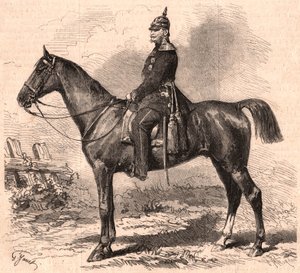 Portrét Viléma I. v uniformě na koni od Unknown