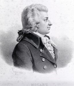 Portrét Wolfganga Amadea Mozarta (1756 - 1791). od Unknown artist