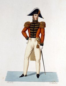 Portrét čestného rytíře z Cape a Sword of the Papežské Armee. Rytina 19. století. od Unknown artist