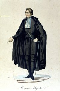 Portrét tajné kamery z Vatikánského státu. 19. století rytina. od Unknown artist