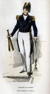 Portrét kapitána lodi. v „Obecné historii námořnictva“ od Van Tenaca od Unknown artist