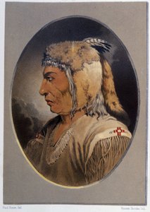 Portrét Indiána: Man-Ce-Muckt – v „“ Putování umělce mezi indiány Severní Ameriky““ od Paula Kanea, Longmans & Roberts, Londýn od Unknown artist