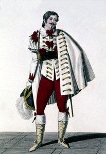 Portrét tenoristy Louise Antoina Poncharda (1787 - 1866) v roli hraběte z Lisbergu v Auberově „Sníh“ nebo „Nový Ewinard“ od Unknown artist