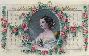 Portrét francouzské imprese Eugenie de Montijo (1826 - 1920). Rytina 19. století. Soukromá sbírka. od Unknown artist