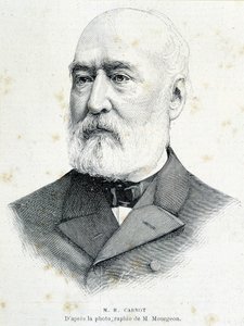 Portrét francouzského politika Lazara Hippolyte Carnota (1801 - 1888). Rytina podle Mourgeonovy fotografie. od Unknown artist