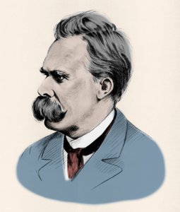 Portrét německého filozofa Friedricha Nietzscheho (1844-1900). od Unknown artist