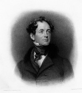 Portrét irského básníka Thomase Moora (nebo Thomase More) (1779-1852) Rytina 19. století od Unknown artist