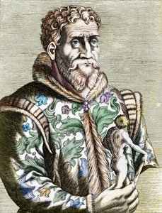 Portrét italského malíře Michelangela Buonarrotiho známého jako Michelangelo (Michelangelo nebo Michel Ange od Unknown artist