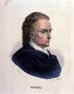 Portrét italského básníka a dramatika Vittoria Alfieriho (1749-1803) Rytina 19. století od Unknown artist