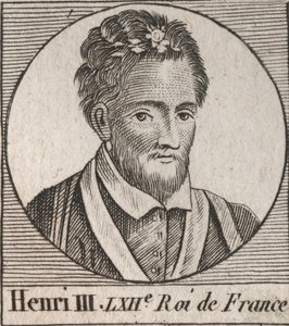 Portrét francouzského krále Jindřicha III. (1551-1589) - Portrét francouzského krále Jindřicha III. (1551-89) - rytina z „Instruction sur l