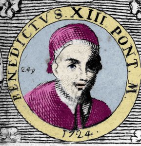 Portrét papeže (1724-1730) Benedikta XIII. (1649-1730). od Unknown artist