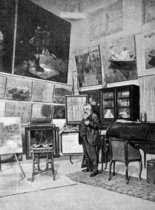 Portrét malíře Clauda Moneta (1840 - 1926) v jeho ateliéru. od Unknown artist