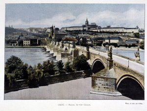Praha, Karlův most, konec 19. století od Unknown artist