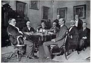 Prezident McKinley a jeho kabinet v Bílém domě od Unknown artist