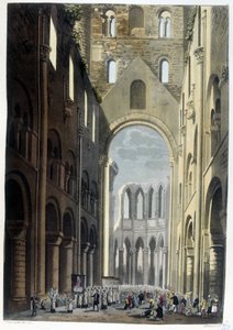 Procesí v opatství Jumieges - v ""Starém a moderním kostýmu"" od Dr. Ferrario, ed. Milán od Unknown artist