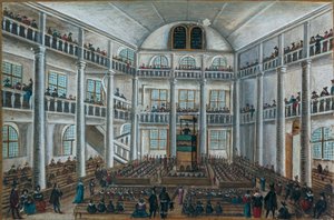 Protestantský kostel Charenton, z Knihy přátel, Spira od Unknown artist