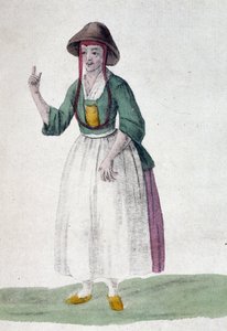 Quaker žena - kresba, deb. 19. století od Unknown artist